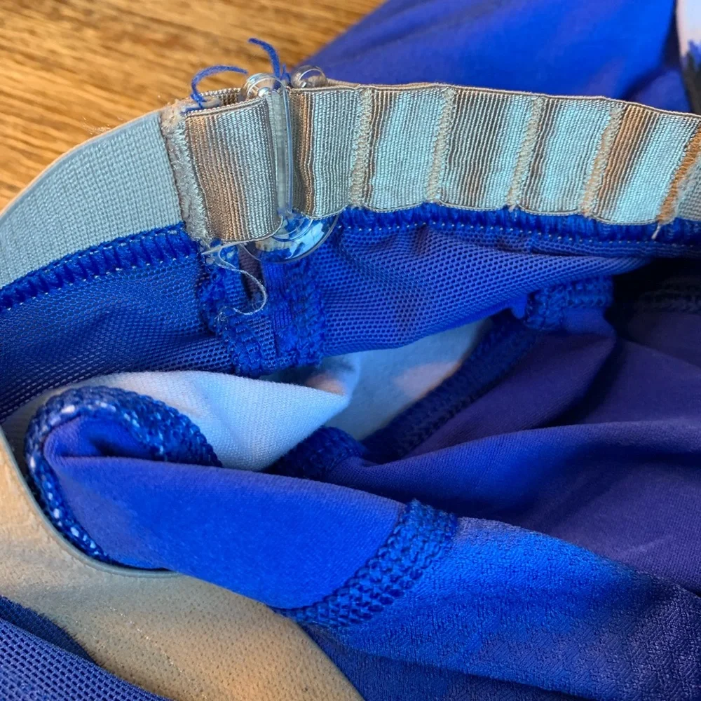 Lululemon cross back workout tank. Size 10. Blue black white. - Picture 9 of 9